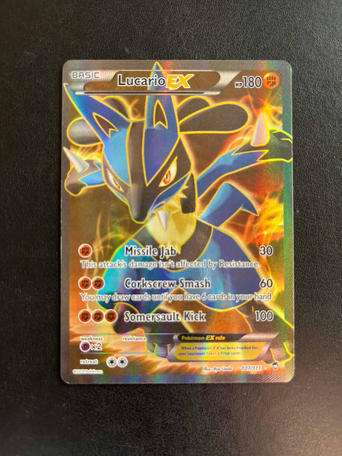 Lucario EX Furious Fists 107 - Excellent (Se billeder af det konkrete kort)