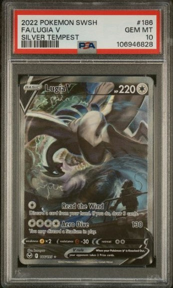 Lugia V (FA) 186 Silver Tempest - PSA 10