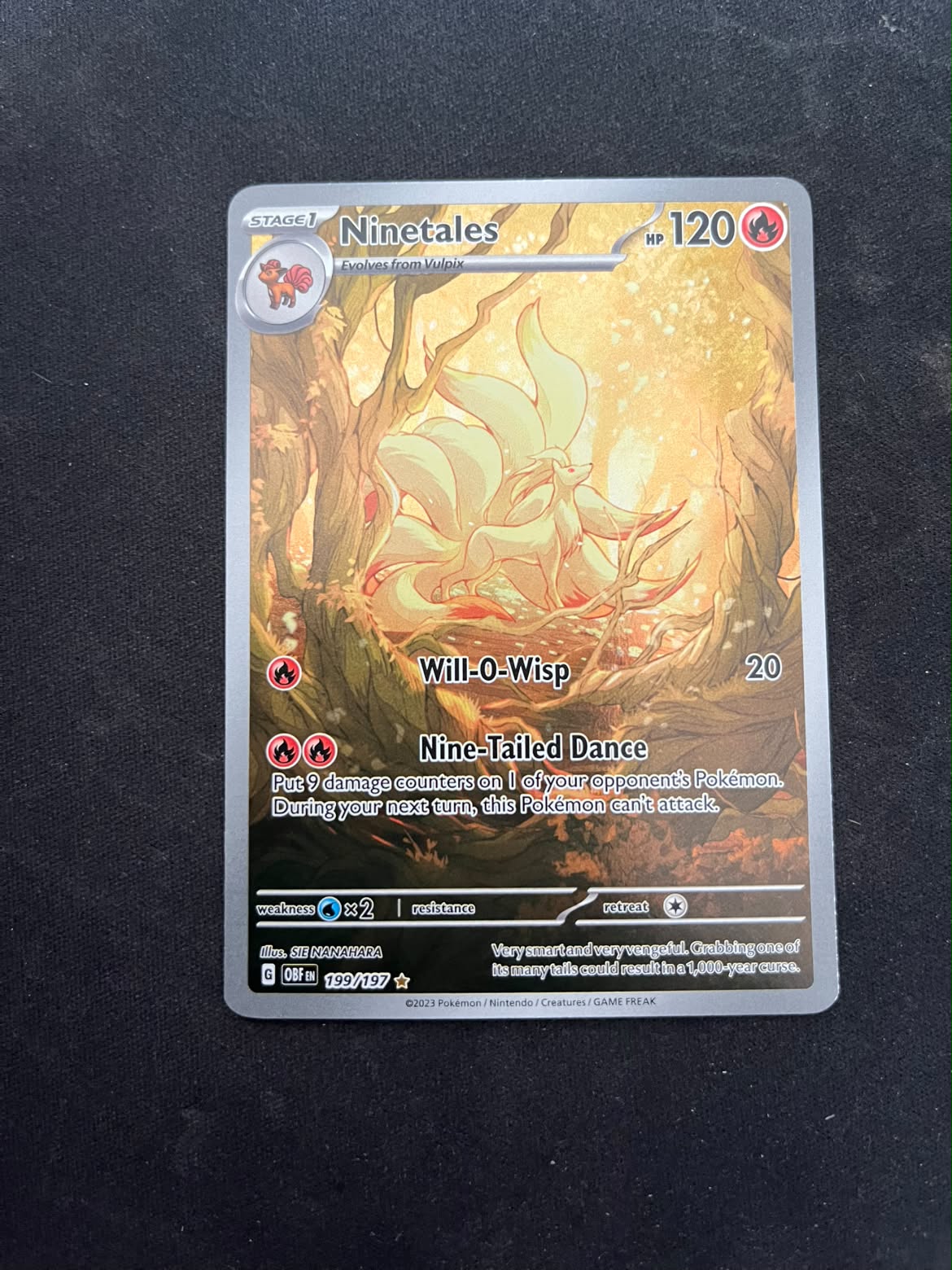 Ninetales 199 Obsidian Flames - Illustration Rare