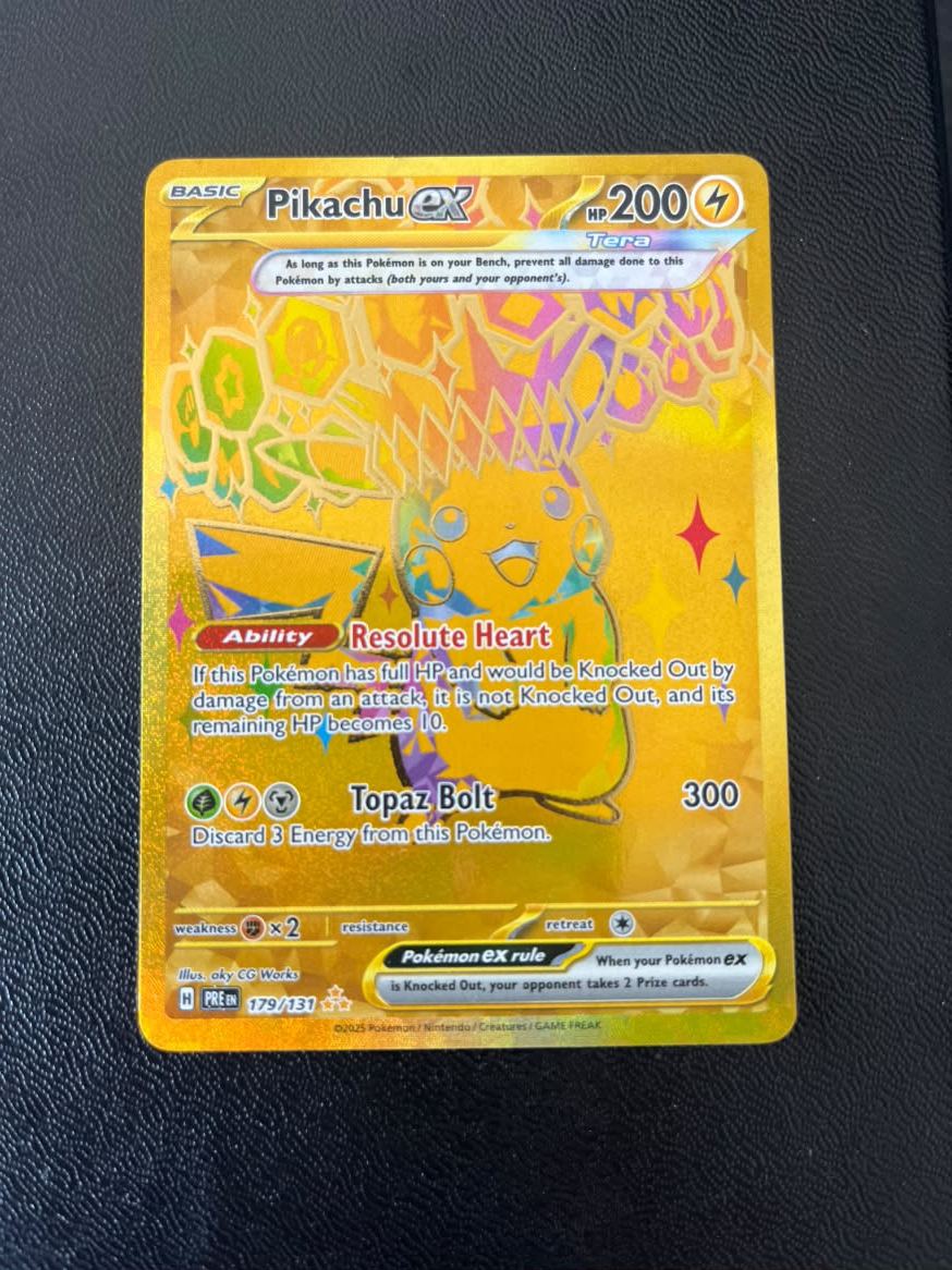 Pikachu ex Prismatic Evolutions 179 - Excellent (Se billeder af det konkrete kort)