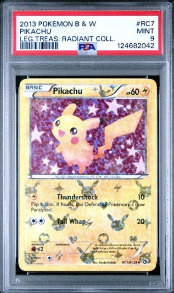 Pikachu RC7 Legendary Treasures: Radiant Collection PSA 9