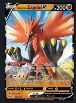 Galarian Zapdos V – CRE 080