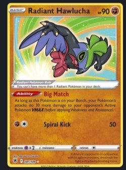 Radiant Hawlucha – Astral Radiance 081/189 – Pokémon Kort