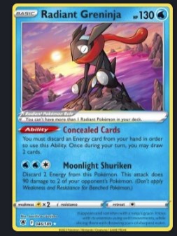 Radiant Greninja – Astral Radiance 046/189 – Pokémon Kort