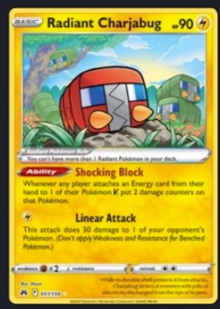 Radiant Charjabug – Crown Zenith 051/159 – Pokémon Kort