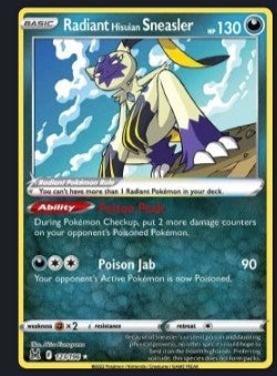 Radiant Hisuian Sneasler – Lost Origin 123/196 – Pokémon Kort