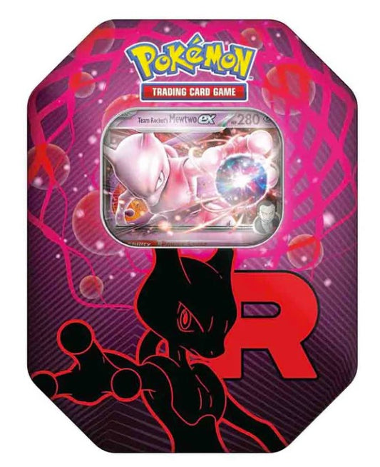Team Rocket’s Mewtwo ex Tin – Pokémon TCG – Sealed