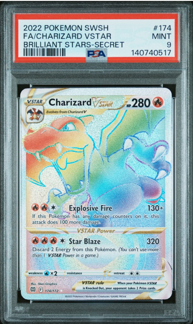 Charizard VSTAR – (Brilliant Stars 174) PSA 9