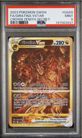 Giratina VSTAR #GG69 Full Art Secret Crown Zenith PSA 9