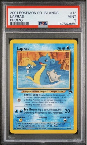 Lapras #12 Promo Southern Islands PSA 9