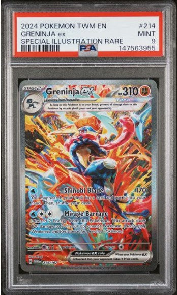 Greninja ex #214 Special Illustration Rare Twilight Masquerade PSA 9