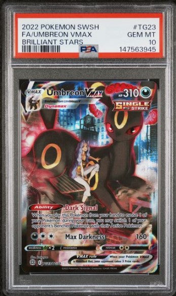 Umbreon VMAX #TG23 Full Art Brilliant Stars PSA 10
