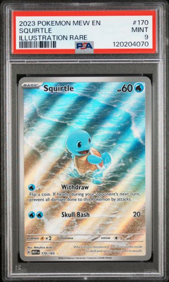 Squirtle – Illustration Rare (MEW 170/165) – PSA 9