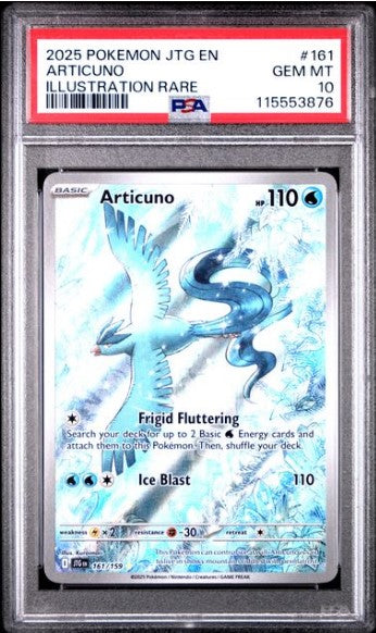 Articuno – Illustration Rare (JTG 161/159) – PSA 10 GEM MINT