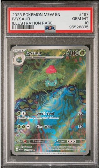 Ivysaur – Illustration Rare (MEW 167/165) – PSA 10 GEM MINT