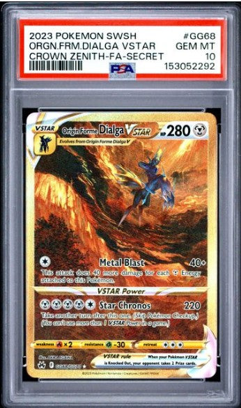 Origin Forme Dialga VSTAR GG68 Crown Zenith PSA 10 GEM MINT