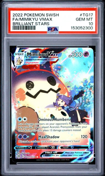 Mimikyu VMAX - TG17/TG30 - Brilliant Stars Trainer Gallery - PSA 10