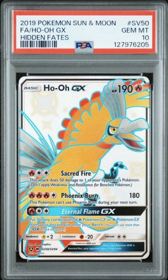 Ho-Oh GX – SV50 – Hidden Fates – PSA 10 – Pokémon TCG