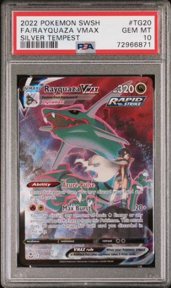 Rayquaza VMAX (Full Art) TG20 Silver Tempest PSA 10