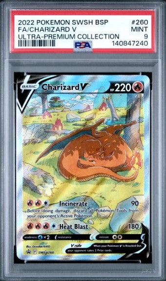 Charizard V 260 SWSH Black Star Promos - PSA 9