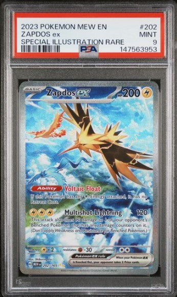 Zapdos ex #202 Special Illustration Rare 151 PSA 9