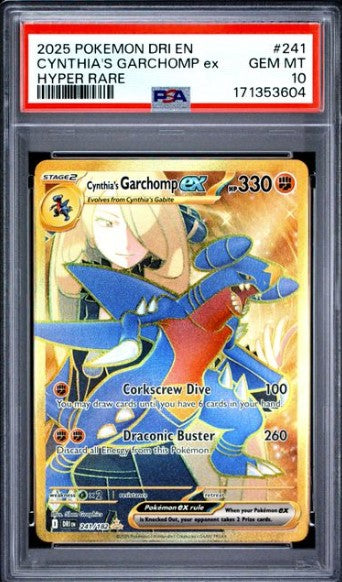 Cynthia's Garchomp ex 241 Destined Rivals Hyper Rare PSA 10