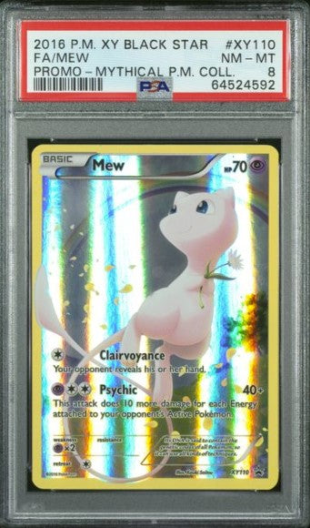 Mew Black Star Promo XY110 - PSA 8