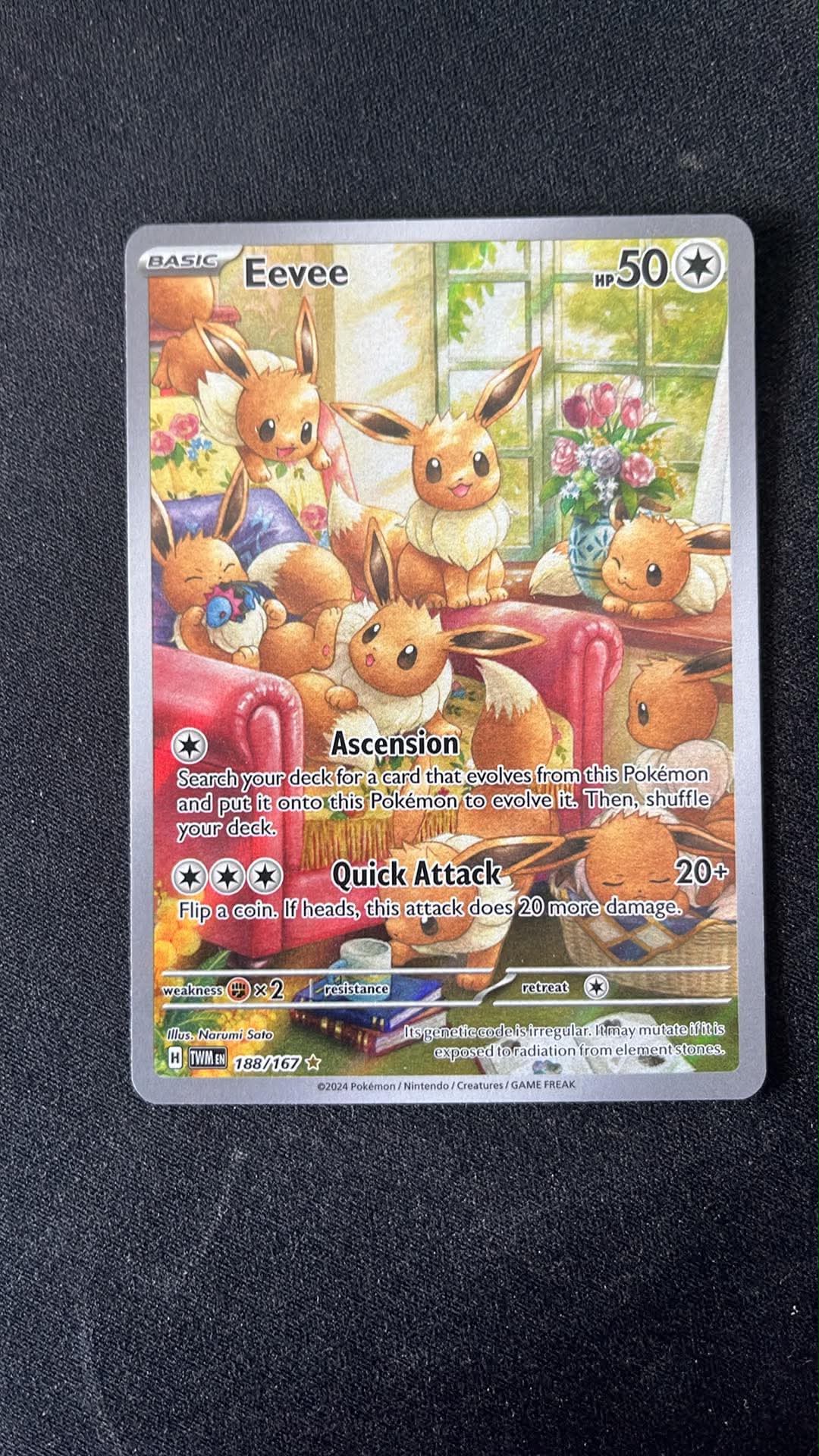 Eevee 188 Twilight Masquerade - Illustration Rare - Printline bagpå - Tjek Billeder