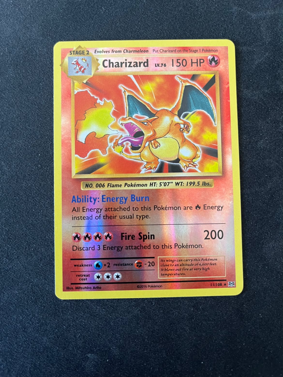 Charizard 011 Evolutions - Reverse Holo