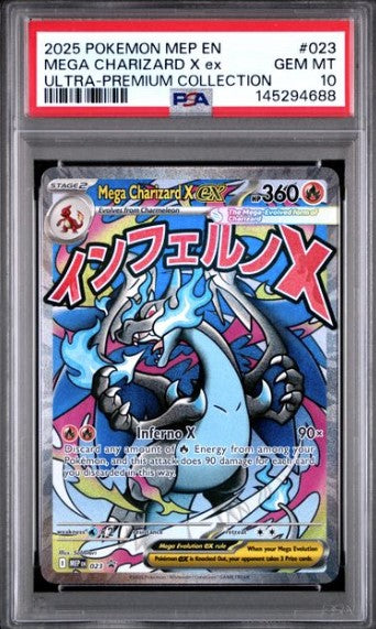 Mega Charizard X ex 023 MEP Black Star Promos (Ultra-Premium Collection) PSA 10