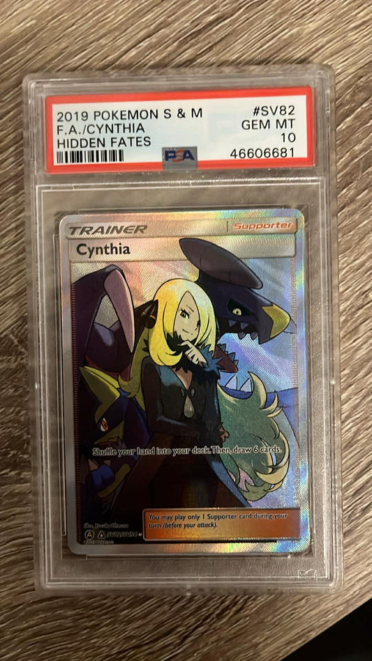 Cynthia – (Hidden Fates SV82) PSA 10