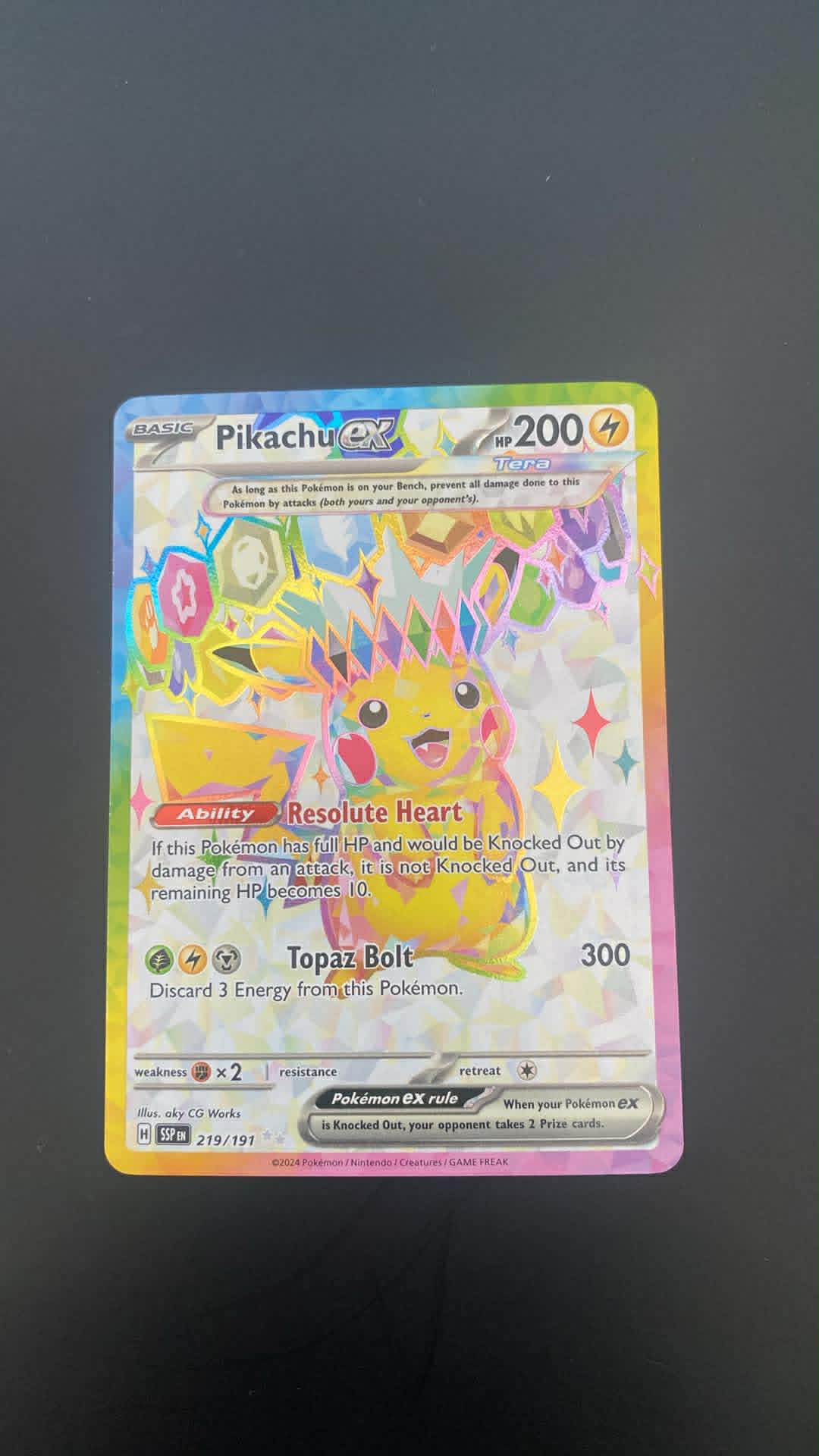 Pikachu ex – Hyper Rare (SSP 219/191) – Surging Sparks