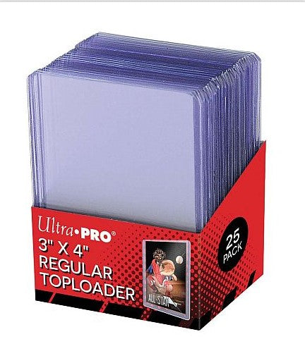 Ultra Pro Toploader: Clear Regular - Box (25 stk.) - Plastik Deck Protector til kort i lommer